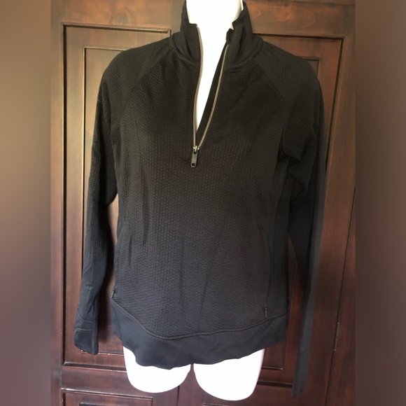 Lululemon Athletica Relaxed Fit Ribbed Black Half-Zip Pullover Size 6 NWOT - Picture 5 of 13